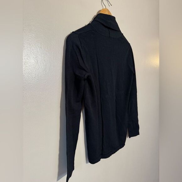 SALE! Black Jones New York Tie-Front Sweater Size S EUC - Picture 4 of 6